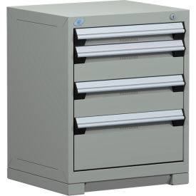 Rousseau Metal® R5ACD-2805KD-071 Heavy Duty Modular Cabinet 4 Drawers Light Gray R5ACD-2805KD-071