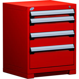 Rousseau Metal® R5ACD-2805KD-081 Heavy Duty Modular Cabinet 4 Drawers Red R5ACD-2805KD-081