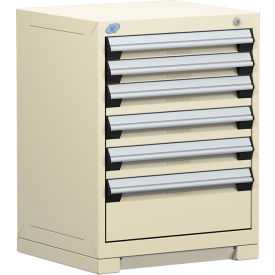 Rousseau Metal Heavy Duty Modular Drawer Cabinet 6 Drawer Bench High 24