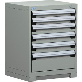 Rousseau Metal Heavy Duty Modular Drawer Cabinet 6 Drawer Bench High 24