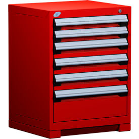Rousseau Metal Heavy Duty Modular Drawer Cabinet 6 Drawer Bench High 24