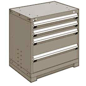 Rousseau Metal Heavy Duty Modular Drawer Cabinet 4 Drawer Bench High 30