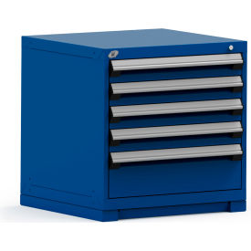 Rousseau Metal® R5ADG-2805KD-055 Heavy Duty Modular Cabinet 5 Drawers Avalanche Blue R5ADG-2805KD-055