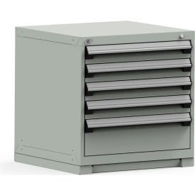 Rousseau Metal® R5ADG-2805KD-071 Heavy Duty Modular Cabinet 5 Drawers Light Gray R5ADG-2805KD-071