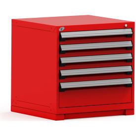 Rousseau Metal® R5ADG-2805KD-081 Heavy Duty Modular Cabinet 5 Drawers Red R5ADG-2805KD-081