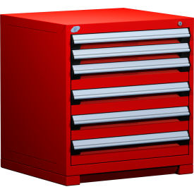 Rousseau Metal Heavy Duty Modular Drawer Cabinet 6 Drawer Bench High 30
