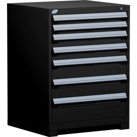 Rousseau Metal® R5ADG-3801KD-091 Heavy Duty Modular Cabinet 7 Drawers Black R5ADG-3801KD-091