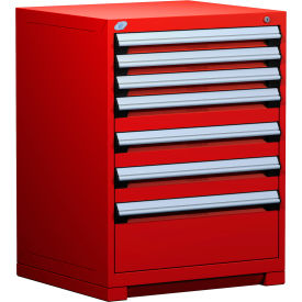 Rousseau Metal® R5ADG-3803KD-081 Heavy Duty Modular Cabinet 7 Drawers Red R5ADG-3803KD-081