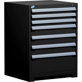 Rousseau Metal® R5ADG-3803KD-091 Heavy Duty Modular Cabinet 7 Drawers Black R5ADG-3803KD-091