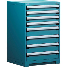 Rousseau Metal® R5ADG-4407KD-051 Heavy Duty Modular Cabinet 8 Drawers Everest Blue R5ADG-4407KD-051