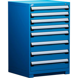 Rousseau Metal® R5ADG-4407KD-055 Heavy Duty Modular Cabinet 8 Drawers Avalanche Blue R5ADG-4407KD-055