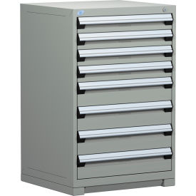 Rousseau Metal® R5ADG-4407KD-071 Heavy Duty Modular Cabinet 8 Drawers Light Gray R5ADG-4407KD-071