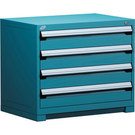 Rousseau Metal® R5AEE-2801KD-051 Heavy Duty Modular Cabinet 4 Drawers Everest Blue R5AEE-2801KD-051