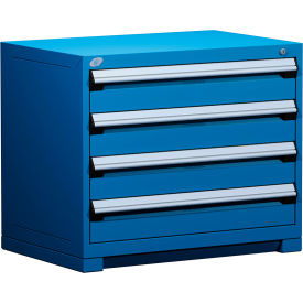 Rousseau Metal® R5AEE-2801KD-055 Heavy Duty Modular Cabinet 4 Drawers Avalanche Blue R5AEE-2801KD-055