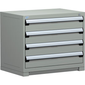 Rousseau Metal® R5AEE-2801KD-071 Heavy Duty Modular Cabinet 4 Drawers Light Gray R5AEE-2801KD-071
