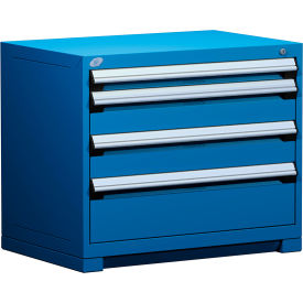 Rousseau Metal® R5AEE-2803KD-055 Heavy Duty Modular Cabinet 4 Drawers Avalanche Blue R5AEE-2803KD-055