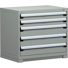 Rousseau Metal® R5AEE-3005KD-071 Heavy Duty Modular Cabinet 5 Drawers Light Gray R5AEE-3005KD-071