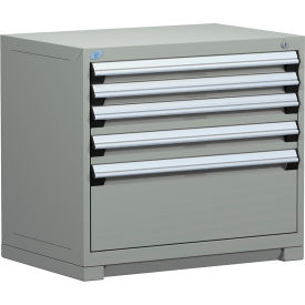 Rousseau Metal® R5AEE-3011KD-071 Heavy Duty Modular Cabinet 5 Drawers Light Gray R5AEE-3011KD-071