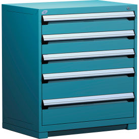 Rousseau Metal® R5AEE-3805KD-051 Heavy Duty Modular Cabinet 5 Drawers Everest Blue R5AEE-3805KD-051