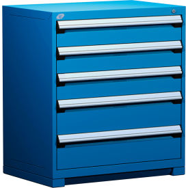 Rousseau Metal® R5AEE-3805KD-055 Heavy Duty Modular Cabinet 5 Drawers Avalanche Blue R5AEE-3805KD-055