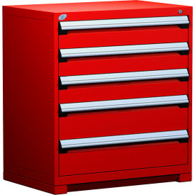Rousseau Metal® R5AEE-3805KD-081 Heavy Duty Modular Cabinet 5 Drawers Red R5AEE-3805KD-081