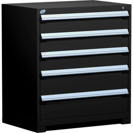 Rousseau Metal® R5AEE-3805KD-091 Heavy Duty Modular Cabinet 5 Drawers Black R5AEE-3805KD-091