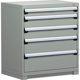 Rousseau Metal® R5AEE-3807KD-071 Heavy Duty Modular Cabinet 5 Drawers Light Gray R5AEE-3807KD-071