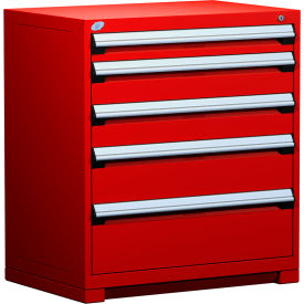 Rousseau Metal® R5AEE-3807KD-081 Heavy Duty Modular Cabinet 5 Drawers Red R5AEE-3807KD-081