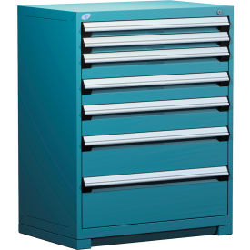 Rousseau Metal Heavy Duty Modular Drawer Cabinet 7 Drawer Counter High 36