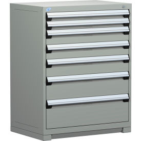 Rousseau Metal Heavy Duty Modular Drawer Cabinet 7 Drawer Counter High 36