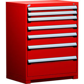Rousseau Metal Heavy Duty Modular Drawer Cabinet 7 Drawer Counter High 36