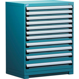 Rousseau Metal Heavy Duty Modular Drawer Cabinet 11 Drawer Counter High 36