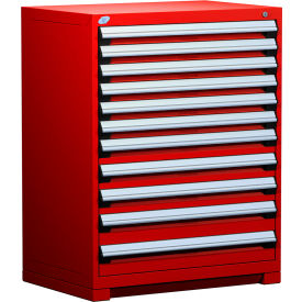 Rousseau Metal Heavy Duty Modular Drawer Cabinet 11 Drawer Counter High 36