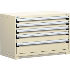 Rousseau Metal Heavy Duty Modular Drawer Cabinet 5 Drawer Bench High 48
