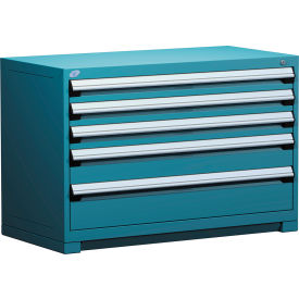 Rousseau Metal Heavy Duty Modular Drawer Cabinet 5 Drawer Bench High 48