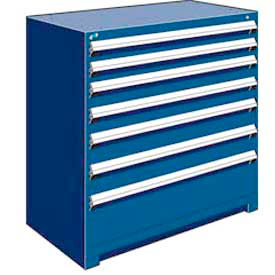 Rousseau Metal® R5AHG-4407KD-055 Heavy Duty Modular Cabinet 7 Drawers Avalanche Blue R5AHG-4407KD-055