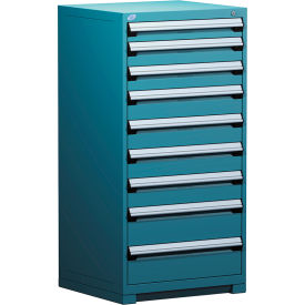 Rousseau Metal® R5ADG-5805KD-051 Heavy Duty Modular Cabinet 9 Drawers Everest Blue R5ADG-5805KD-051