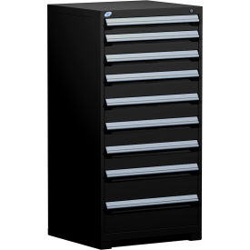 Rousseau Metal® R5ADG-5805KD-091 Heavy Duty Modular Cabinet 9 Drawers Black R5ADG-5805KD-091