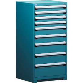 Rousseau Metal® R5ADG-5809KD-051 Heavy Duty Modular Cabinet 9 Drawers Everest Blue R5ADG-5809KD-051