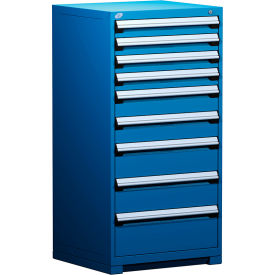 Rousseau Metal® R5ADG-5809KD-055 Heavy Duty Modular Cabinet 9 Drawers Avalanche Blue R5ADG-5809KD-055