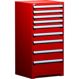Rousseau Metal® R5ADG-5809KD-081 Heavy Duty Modular Cabinet 9 Drawers Red R5ADG-5809KD-081