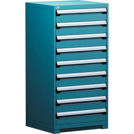 Rousseau Metal® R5ADG-5813KD-051 Heavy Duty Modular Cabinet 9 Drawers Everest Blue R5ADG-5813KD-051
