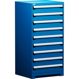 Rousseau Metal® R5ADG-5813KD-055 Heavy Duty Modular Cabinet 9 Drawers Avalanche Blue R5ADG-5813KD-055