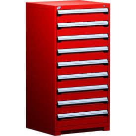 Rousseau Metal® R5ADG-5813KD-081 Heavy Duty Modular Cabinet 9 Drawers Red R5ADG-5813KD-081