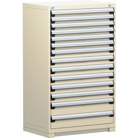 Rousseau Metal Heavy Duty Modular Drawer Cabinet 14 Drawer Full Height 36