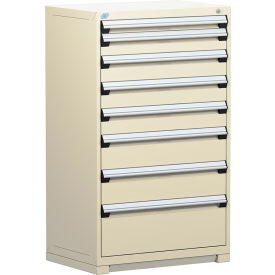 Rousseau Metal Heavy Duty Modular Drawer Cabinet 8 Drawer Full Height 36