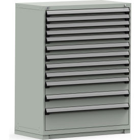 Rousseau Modular Storage Drawer Cabinet 48x24x60 12 Drawers (4 Sizes) w/o Divider w/Lock Gray R5PHE-5824KD-71