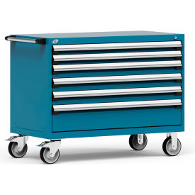 Rousseau Metal 6 Drawer Heavy-Duty Mobile Modular Drawer Cabinet - 48
