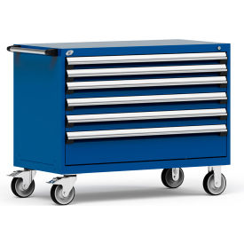 Rousseau Metal 6 Drawer Heavy-Duty Mobile Modular Drawer Cabinet - 48