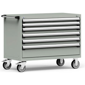 Rousseau Metal 6 Drawer Heavy-Duty Mobile Modular Drawer Cabinet - 48